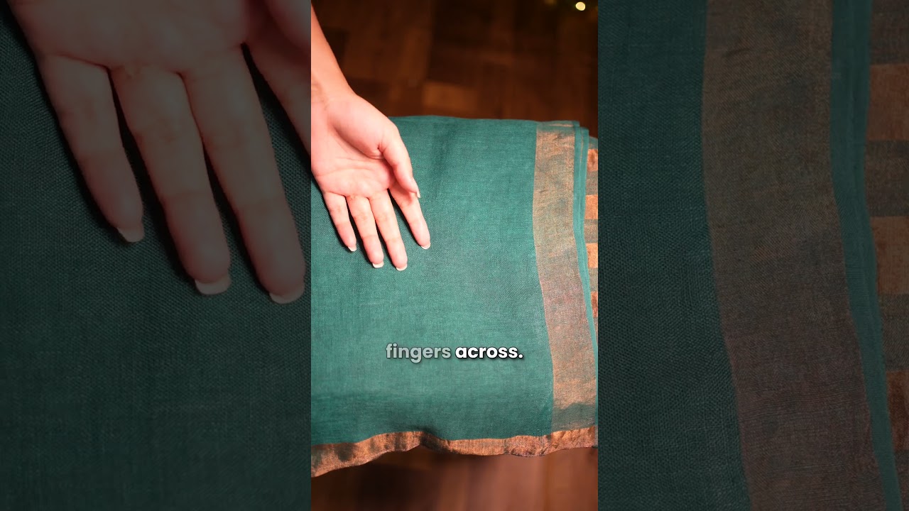 3 Tips to identify Pure High Quality Linen Saree | Handwoven Linen Saree - I Love Sarees #shorts