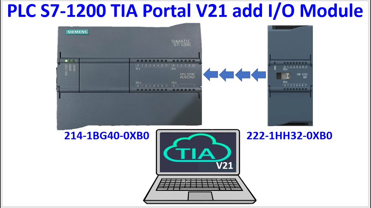 TIA Portal V21 PLC S7-1200 adding I/O module step by step