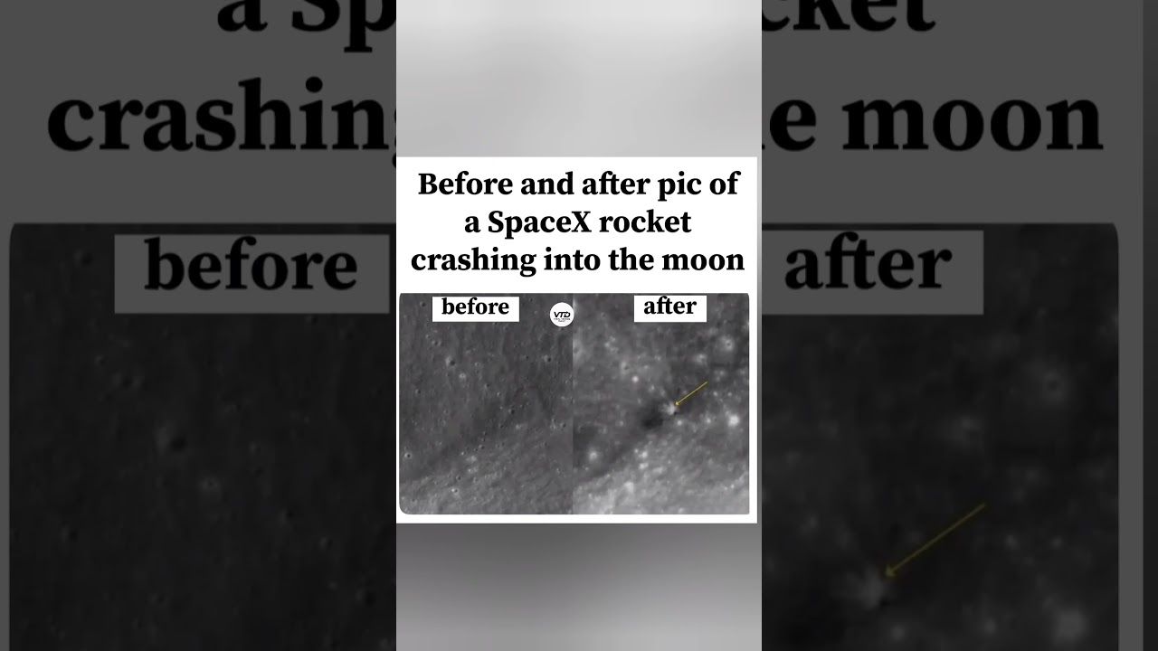 Orbiter imagery captures SpaceX rocket moon crash site.#shorts
