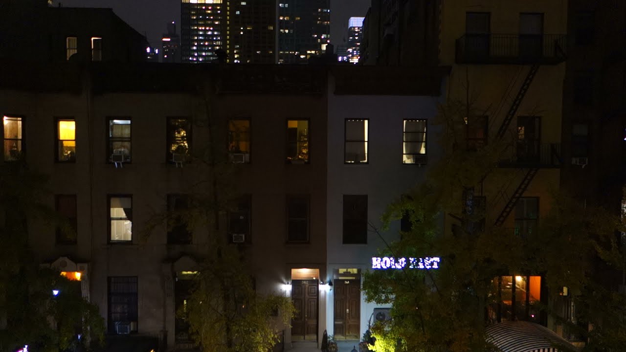 Manhattan, NYC - Late Night - Real Footage - Window View - Full HD - Urban Sounds
