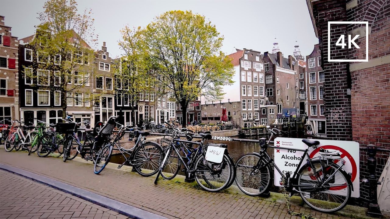 Morning Walk in Amsterdam, Netherlands | 4K Walking Tour