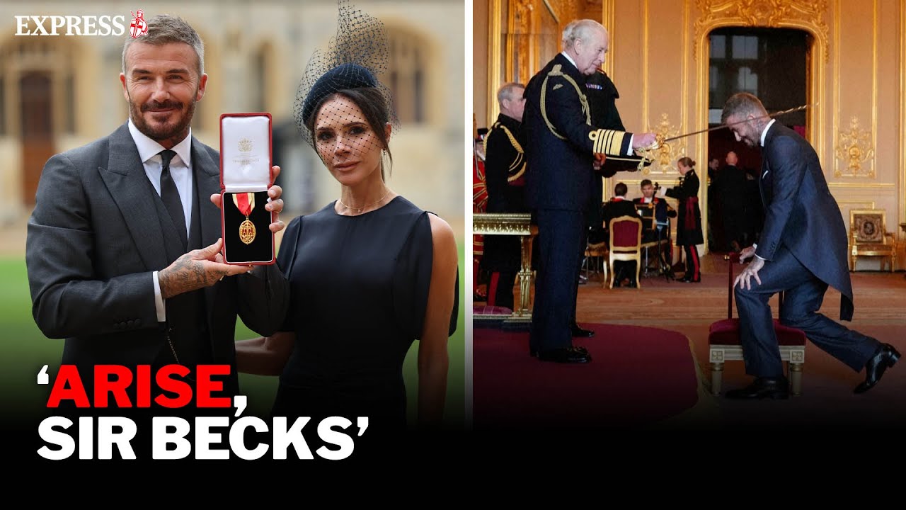 David Beckham receives knighthood from King Charles as England icon finally granted wish