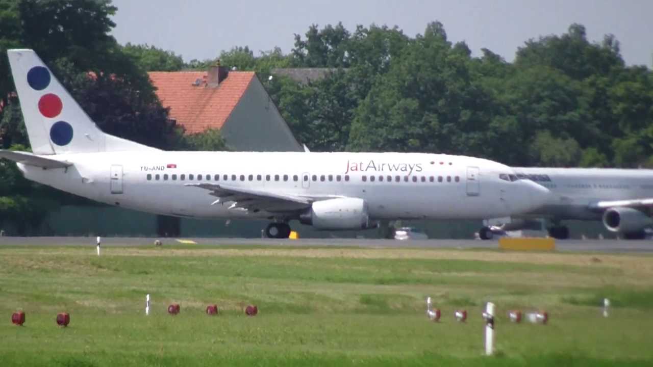 JAT Airways Boeing 737-3H9 YU-AND mit Takeoff vom Flughafen Berlin Tegel (TXL/EDDT)