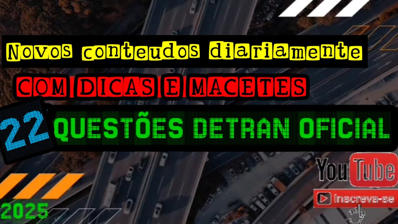 QUESTÕES TEÓRICA HABILITAÇÃO SIMULADO DETRAN #teórico #detran #simulador #dicas #macetes #legislação