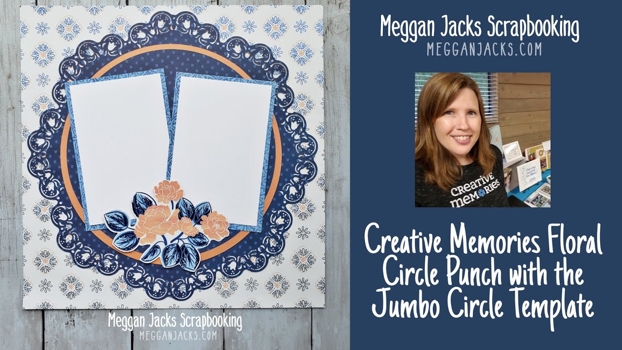 Creative Memories Floral Circle Punch with Jumbo Circle Template