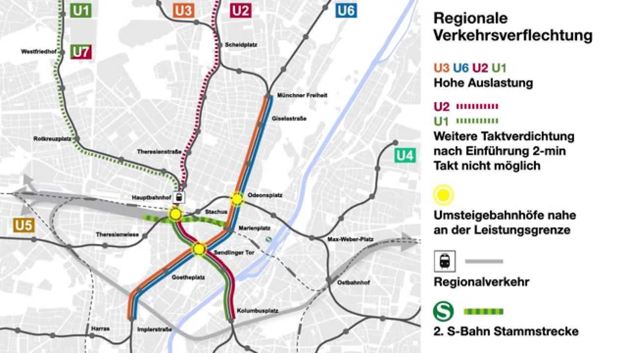 Zukunftspläne für die Münchner U-Bahn 2: Nahverkehrs-Szenario nach 2020
