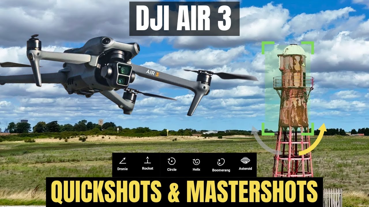 Создайте PRO-видео с помощью DJI Air 3 — обучающие материалы Quickshots + Mastershots для начинаю...