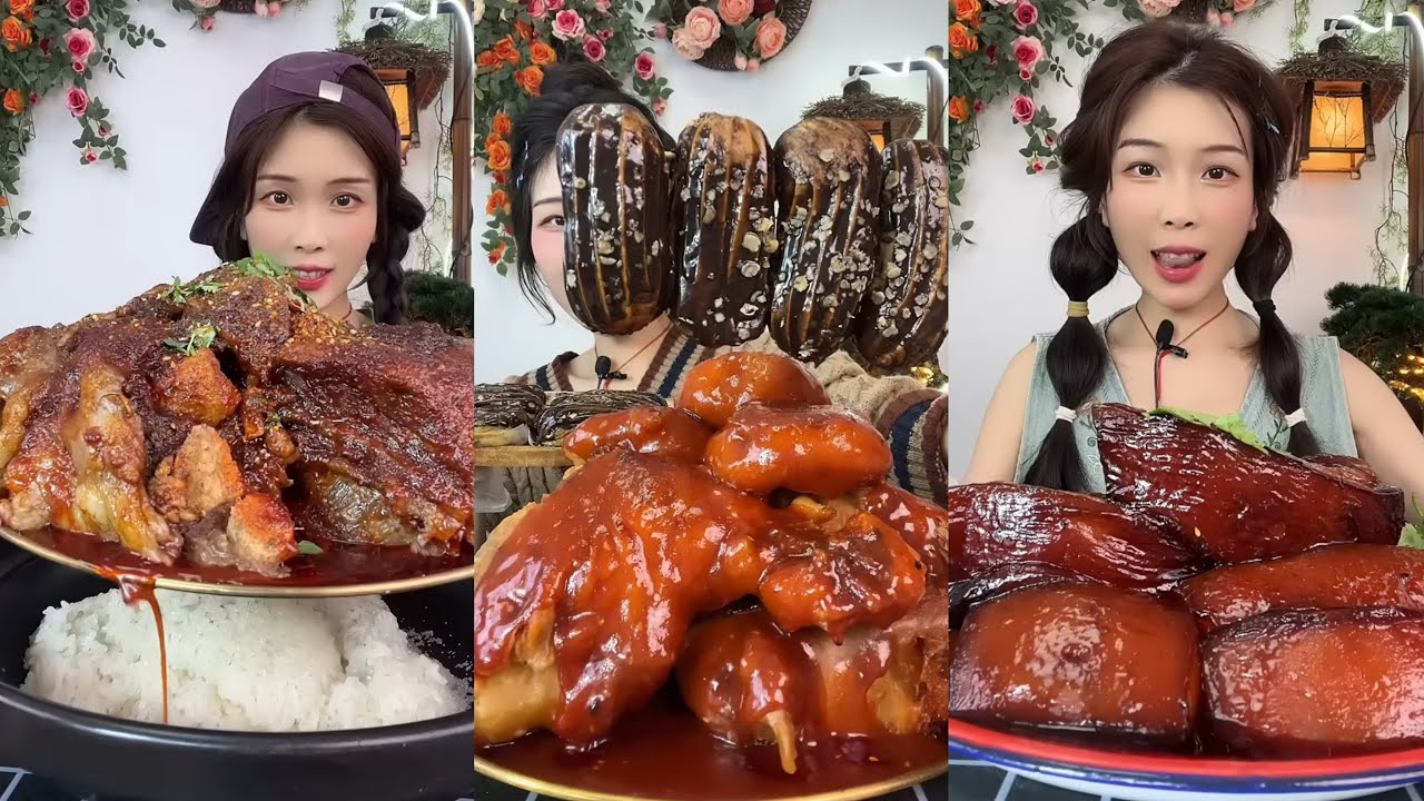 【ASMR】【MUKBANG】 DELICIOUS PORK BELLY 東坡肉 | EATING FOOD SHOW | CHINESE MUKBANG | 食べ | 吃播 LOVE EAT