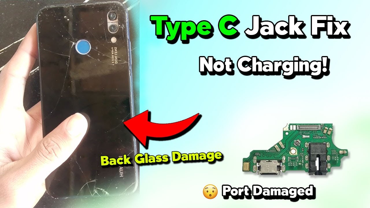 How to Replace Type-C Charging Jack | Huawei Phone Charging Port Repair | Back Glass Damage