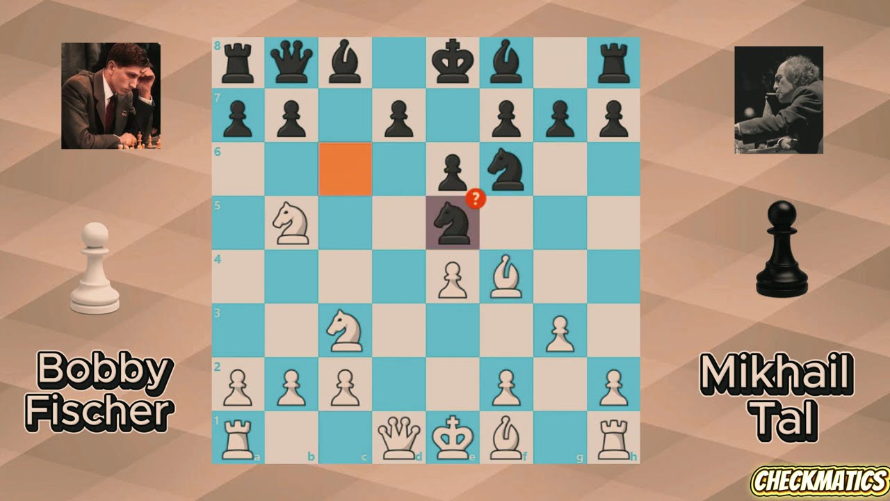 Bobby Fischer vs Mikhail Tal (1961) | Legendary Chess Game | Brilliant Queen Sacrifice ♟️🔥