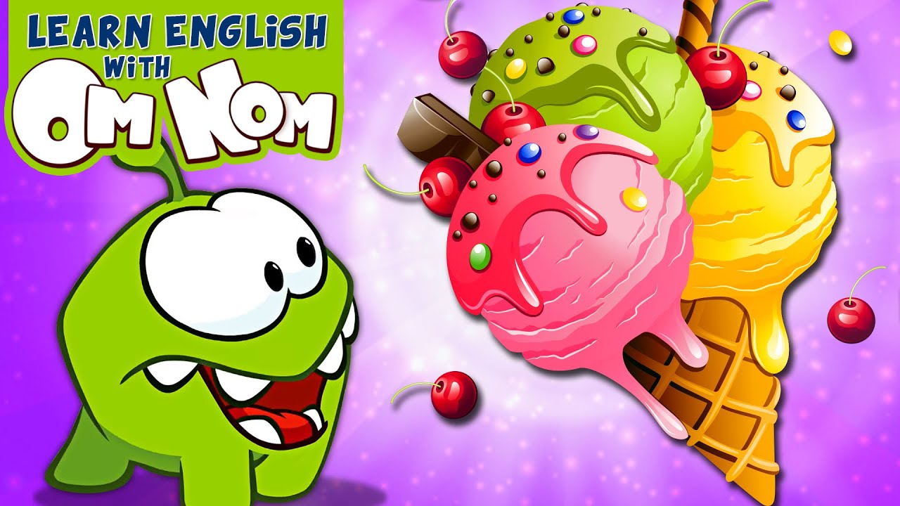 Om Nom Learns Sizes With Yummy Ice Cream Scoops | Kids Learning Videos | Learn English With Om Nom