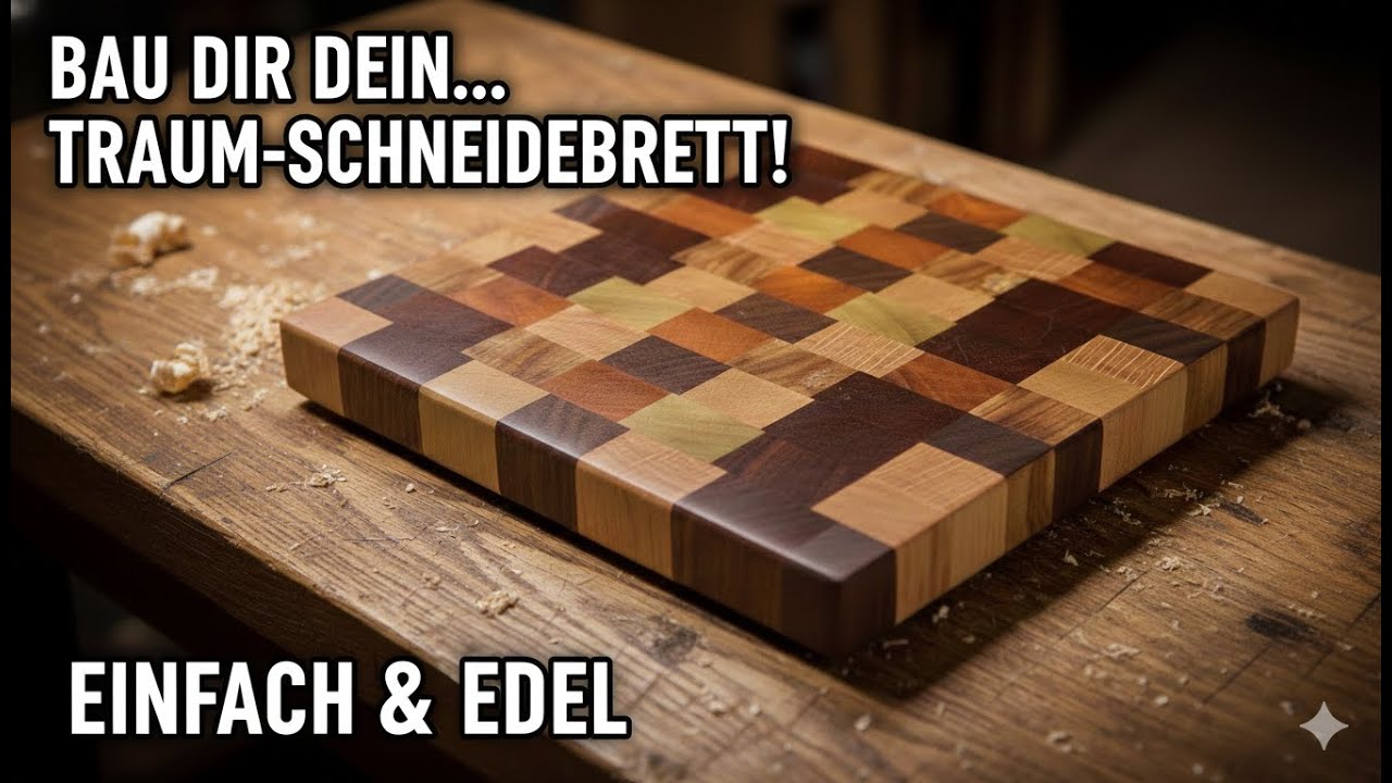 ​Zu schade für den Kamin! Edles Schneidebrett aus Holzresten bauen