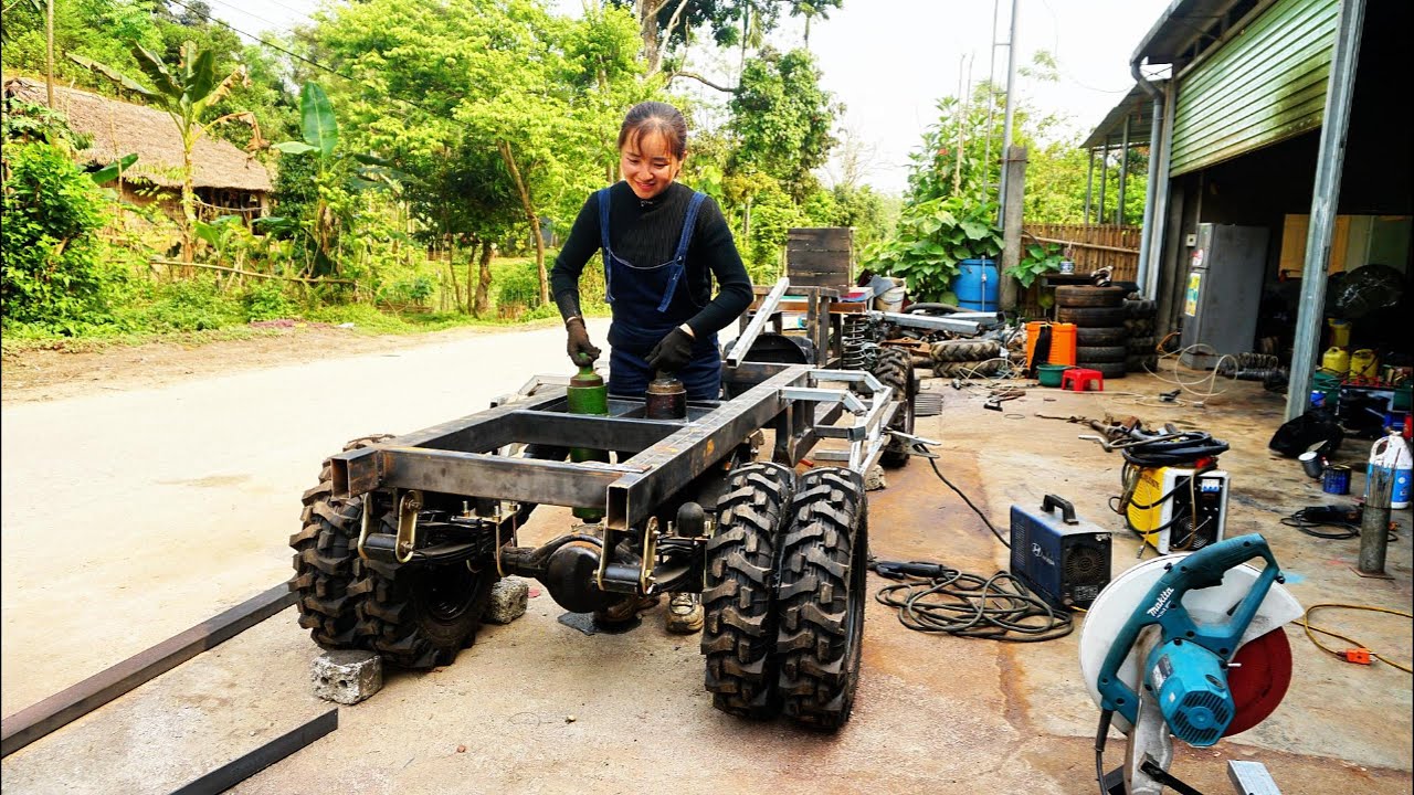Time-lapse video of building a car from old parts and engines, from start to finish