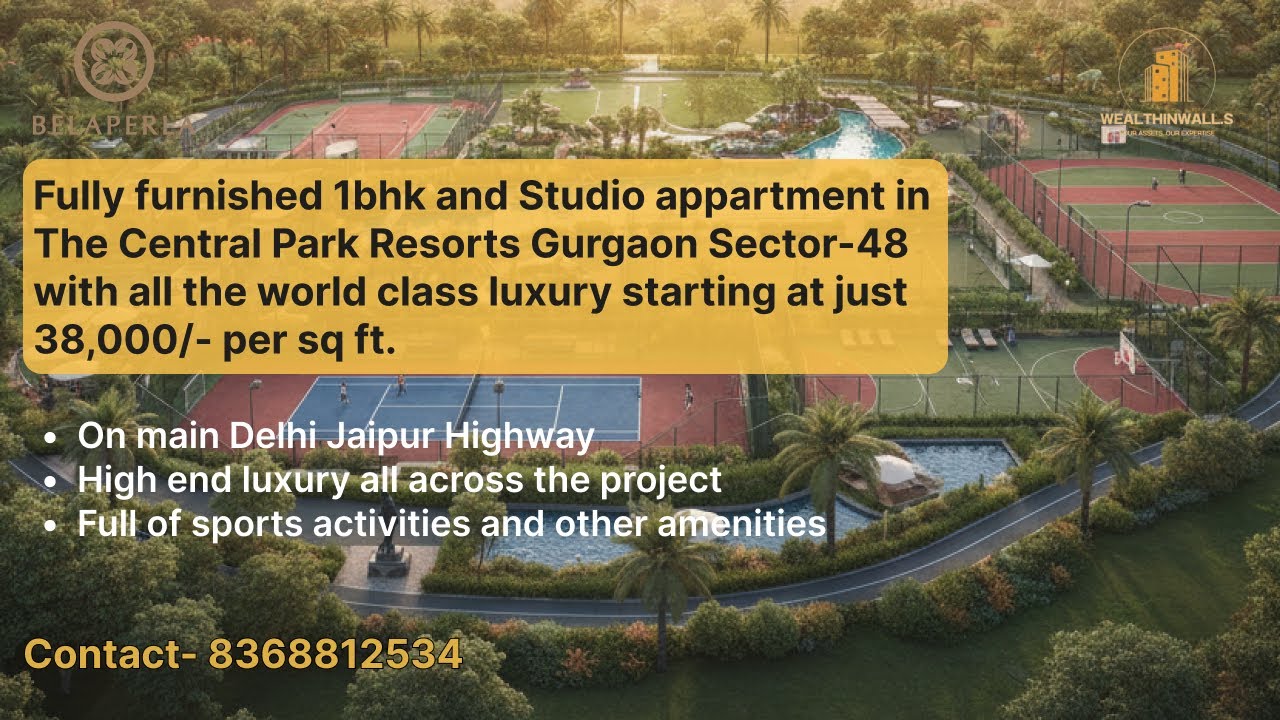 Luxury Studio & 1BHK Apartments in Gurgaon | Central Park Resorts Sector 48