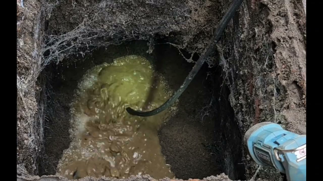 Blocked drain.The gusher. #blockeddrain #sewage #cloggeddrain #drainunblockingwithtony #drainjetter