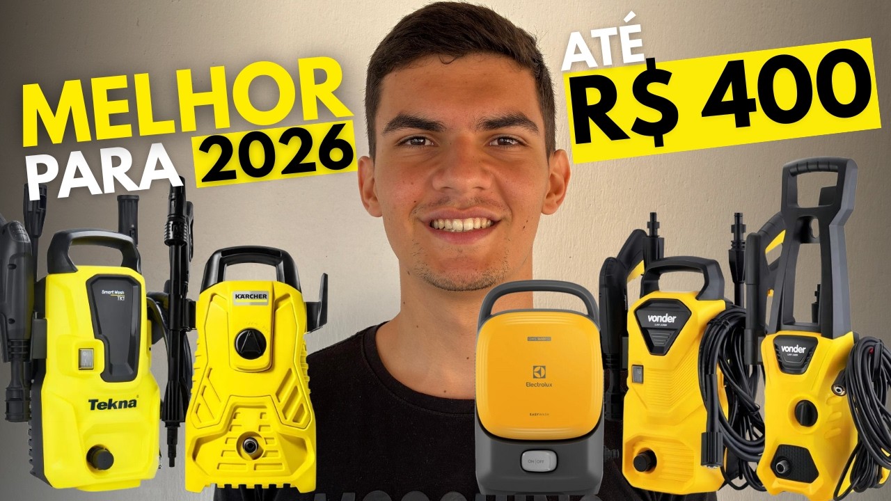 5 MELHORES Lavadoras de Alta Pressão BOAS E BARATAS até R$400 em 2026!!! (Uso DOMÉSTICO)