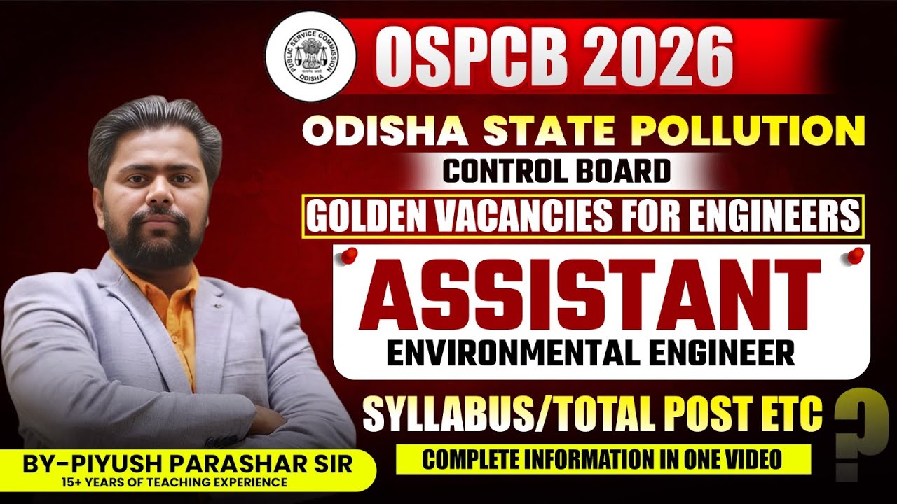 ODISHA SPCB ASSISTANT ENVIRONMENTAL ENGINEER ||   syllabus discussion || WASTE WATER CHARACTERSTICS