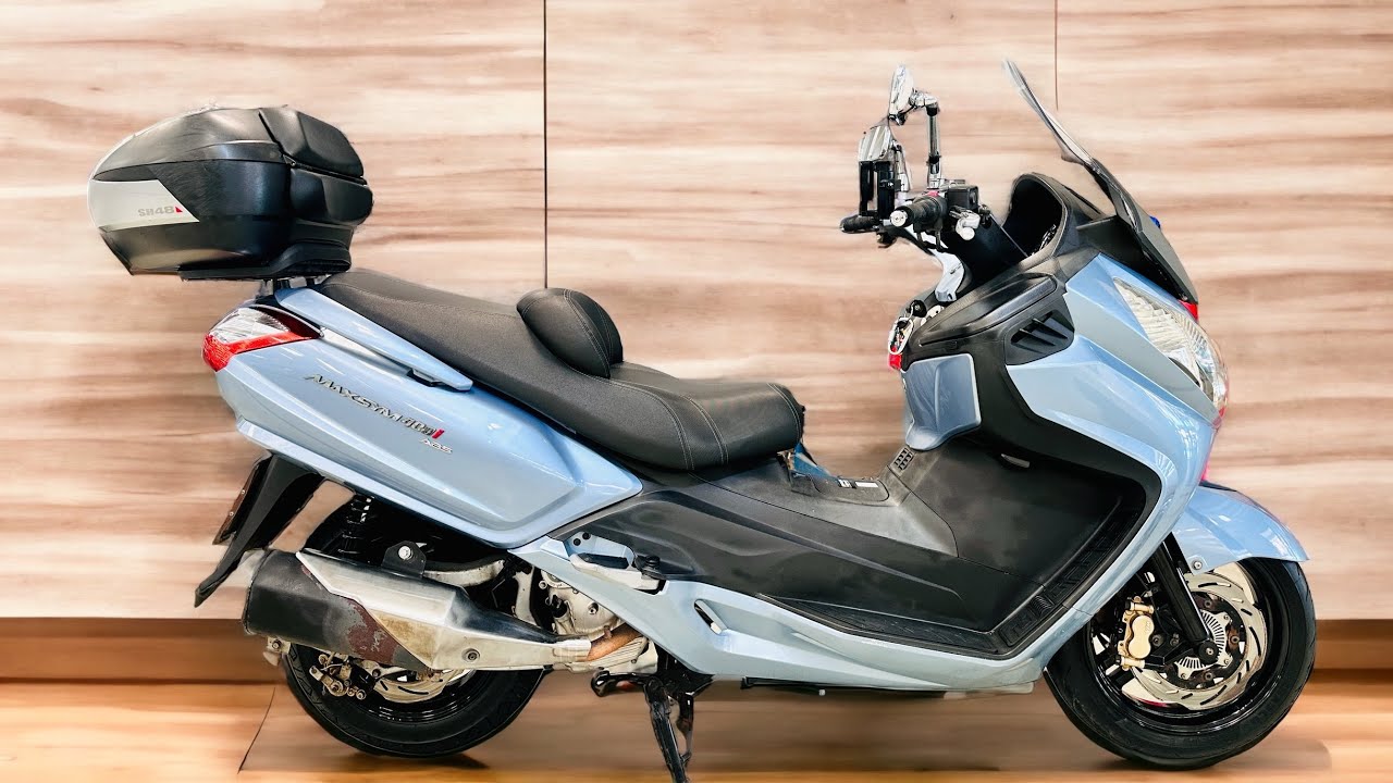 SYM400i สีฟ้าสีเดิม 27xxxกิโล ปี13 มีกล่องท้ายShaed SH48