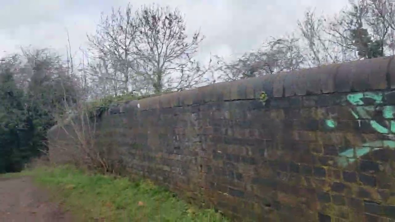 middland county's railway footbridge at Broughton Astley March 12th 2023 (blooper I fell over)