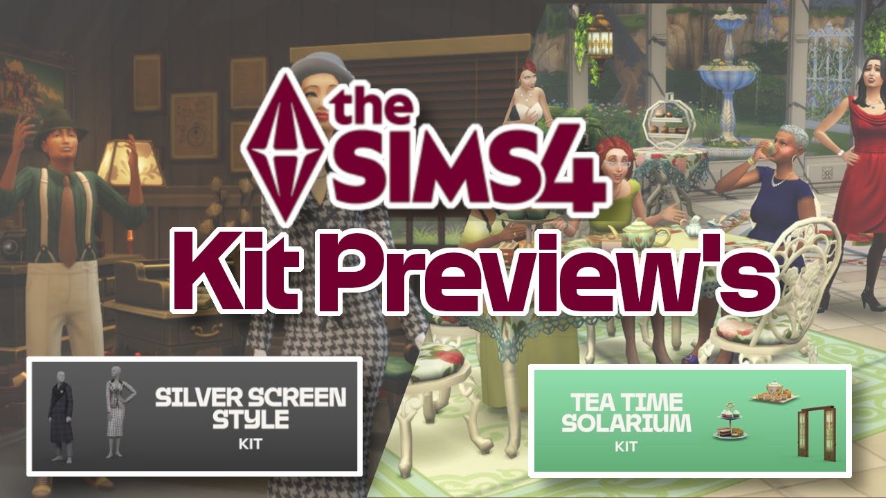 Предварительный обзор набора The Sims 4! Стиль серебряного экрана и солярий для чаепития!