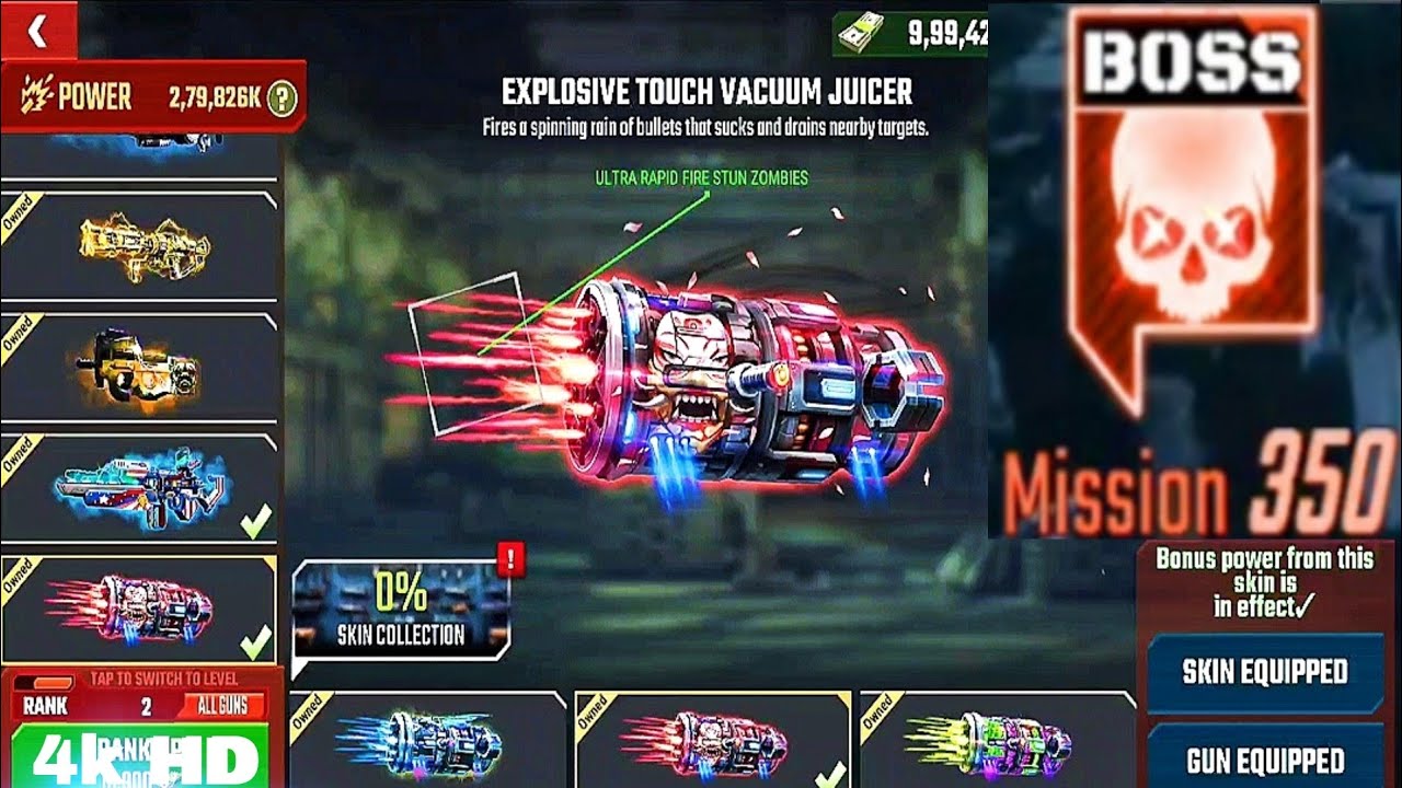 Explosive Touch Vacuum Juicer Gun Zombie Fire Game | Mission 350 Zombie Fire 3D Game