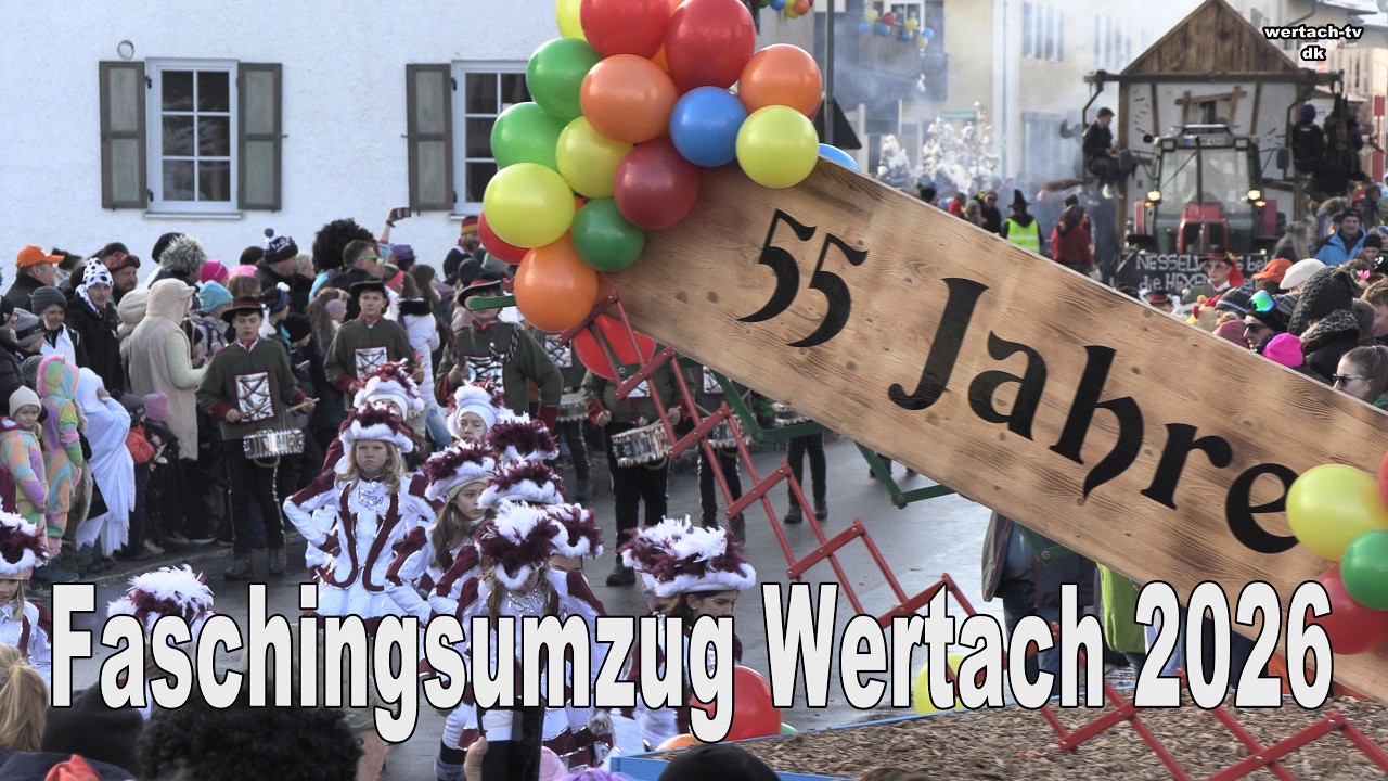 Faschingsumzug Wertach 2026 4K