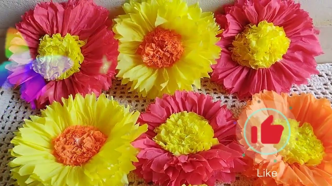 😍COMO FAZER FLOR DE PAPEL FÁCIL PASSO A PASSO
