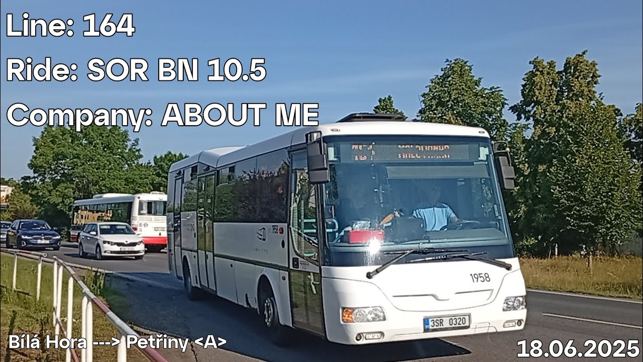 Line: 164 Ride: SOR BN 10.5 Company: ABOUT ME to Petřiny (A)