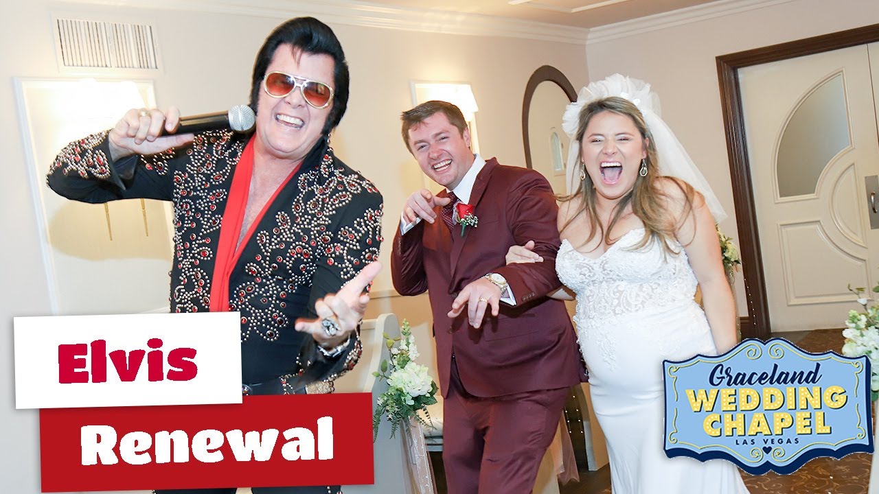 Sam & Cinthia's Elvis Renewal Ceremony at Graceland Chapel | Las Vegas