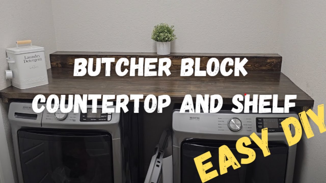 DIY Butcher Block Laundry Room Makeover That Actually Looks Good
