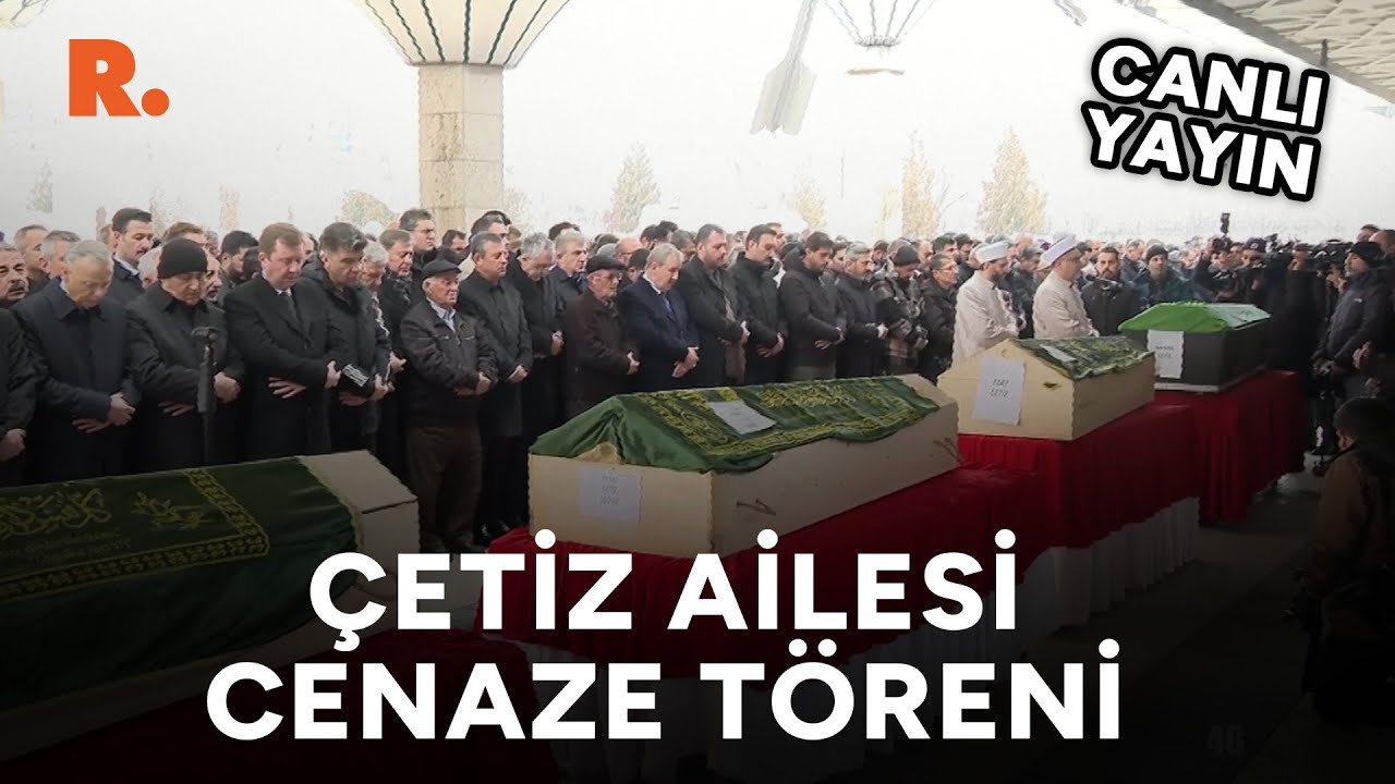 Otel yangınında yaşamını yitiren Çetiz Ailesi üyeleri son yolculuğuna uğurlandı #CANLI
