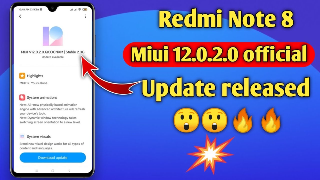 Redmi note 8 release Android 10 with Miui 12 stable Update | New Exciting features 🔥🔥
