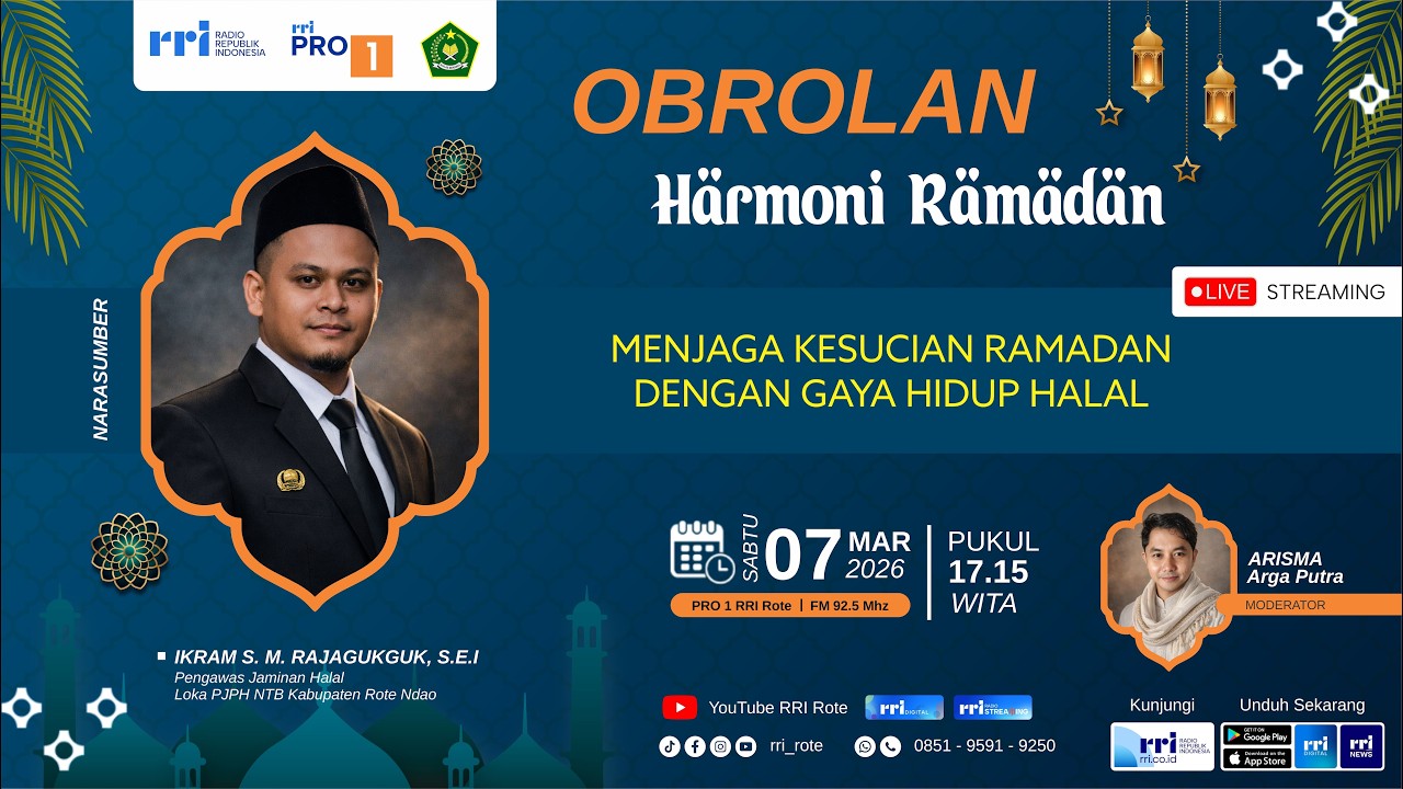 🔴 MENJAGA KESUCIAN RAMADAN DENGAN GAYA HIDUP HALAL - OBROLAN HARMONI RAMADAN