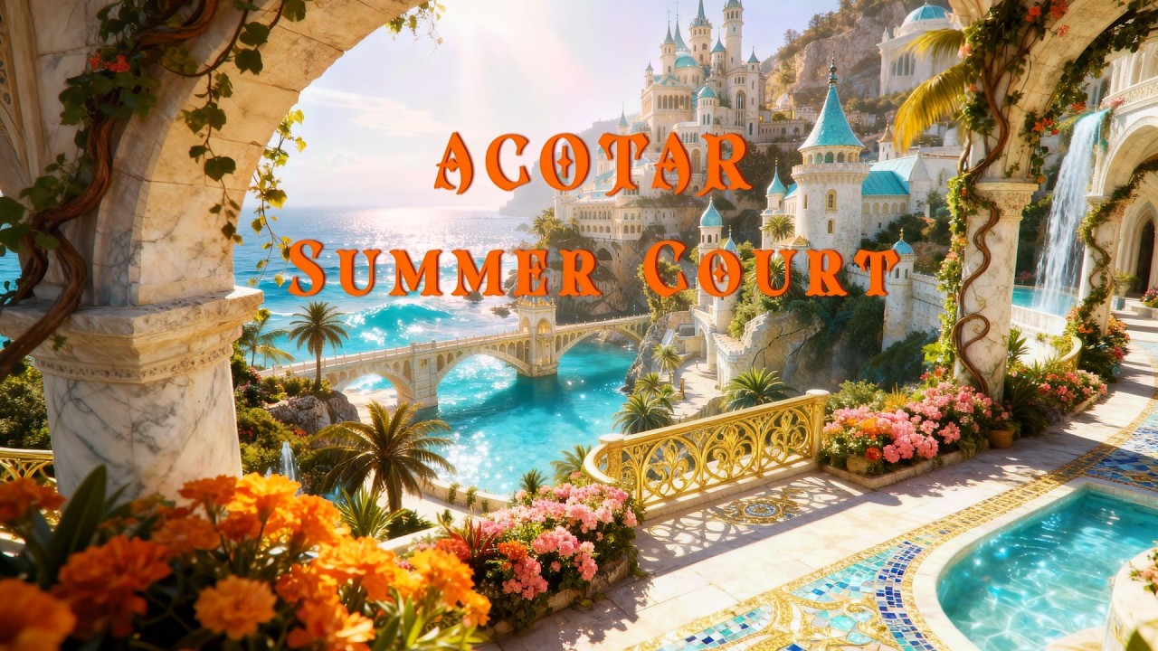 ACOTAR - Summer Court Reading Ambience | Golden Light, Ocean Pools & Enchanted Calm