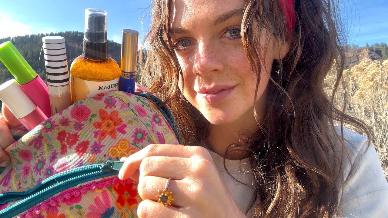 ASMR Doing my Makeup Outside *SOFT SPOKEN*