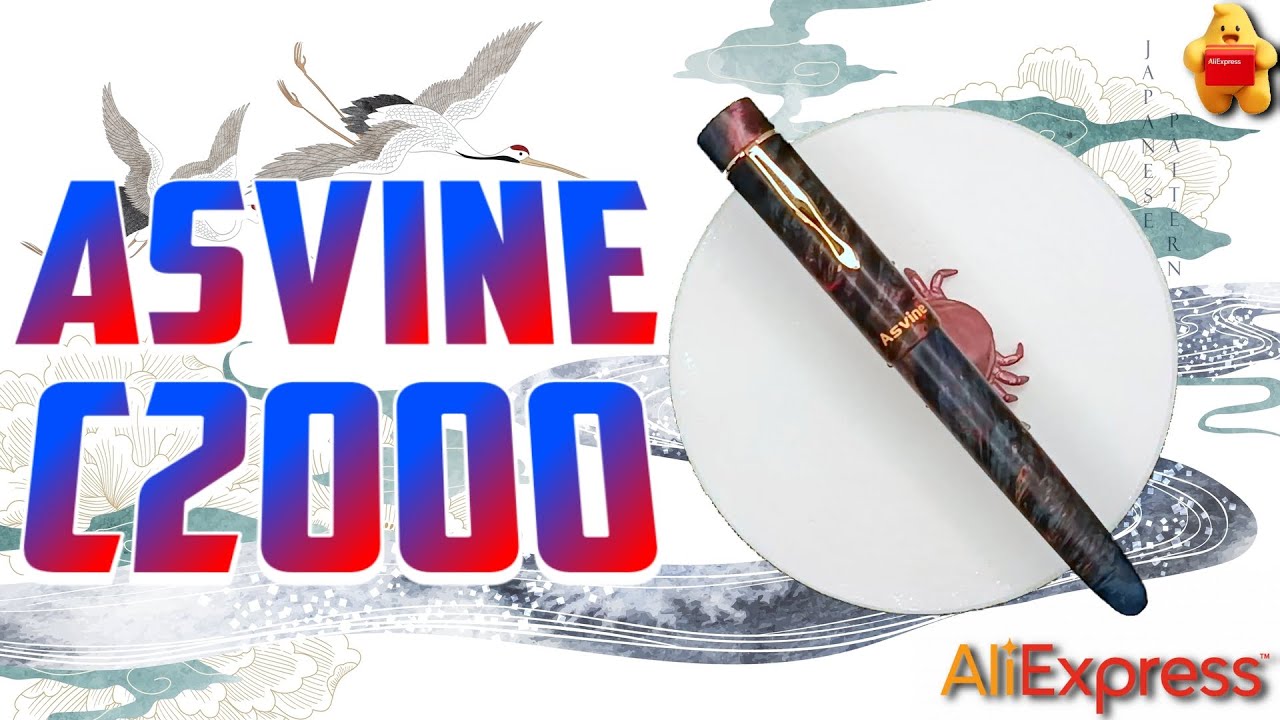 Asvine C2000 - Stabilisiertes Holz + Ebonit Tintenleiter mit 1.1 Stub Feder  #AliExpress