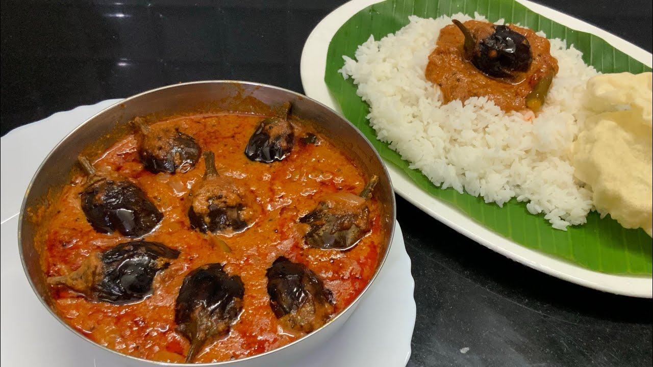 எண்ணெய் கத்திரிக்காய் குழம்பு /Ennai kathirikai kulambu/Brinjal kulambu recipe in Tamil/ kulambu,