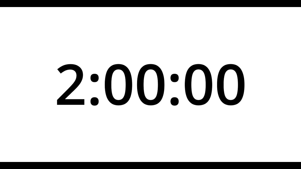 2 hours Countdown Timer | white screen| Focus & Precision ⏳🔥