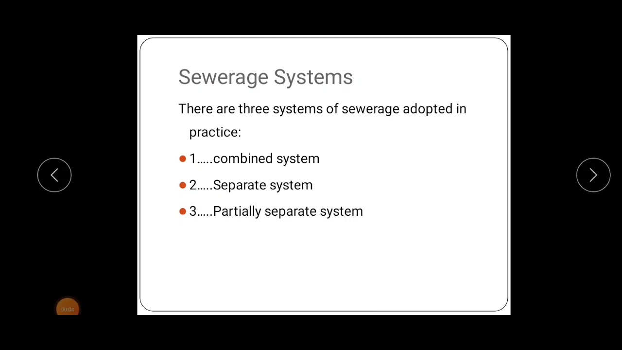 Systems of sewerage