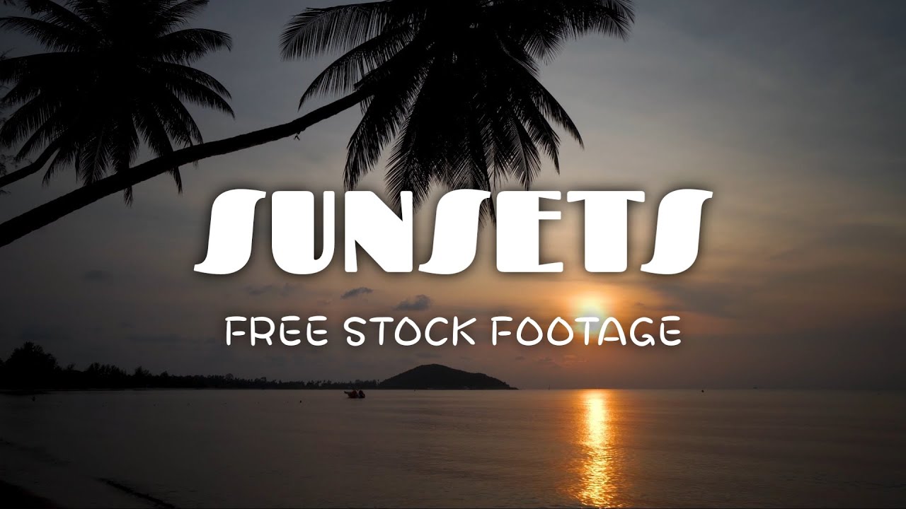 No Copyright Background Video Nature Sunset Beach, Free Stock Footage