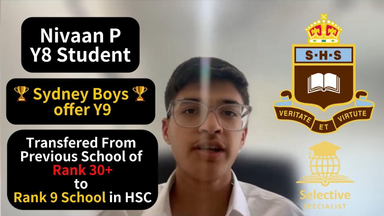 👏🏻Nivaan's Journey: Offer to Sydney Boys High School Y9