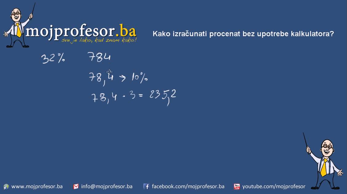 Kako izračunati procenat bez upotrebe kalkulatora