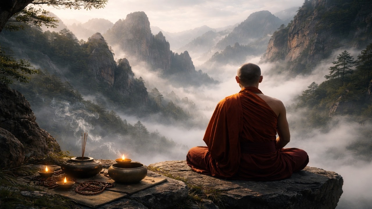 Ethereal Tibetan Healing Music in the Mountains – Calm Mind Meditation and Deep Relaxation