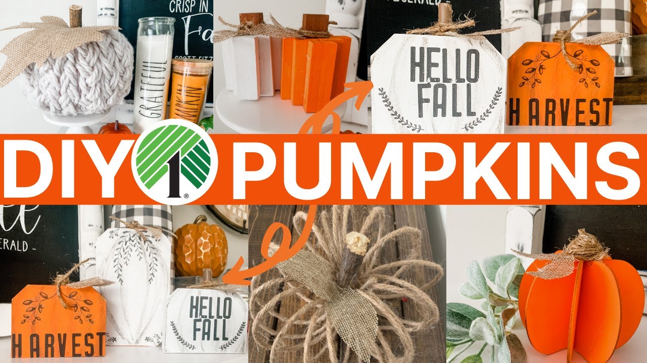 SIX DIY DOLLAR TREE PUMPKINS! | Simple & Easy Fall Dollar Store DIYs