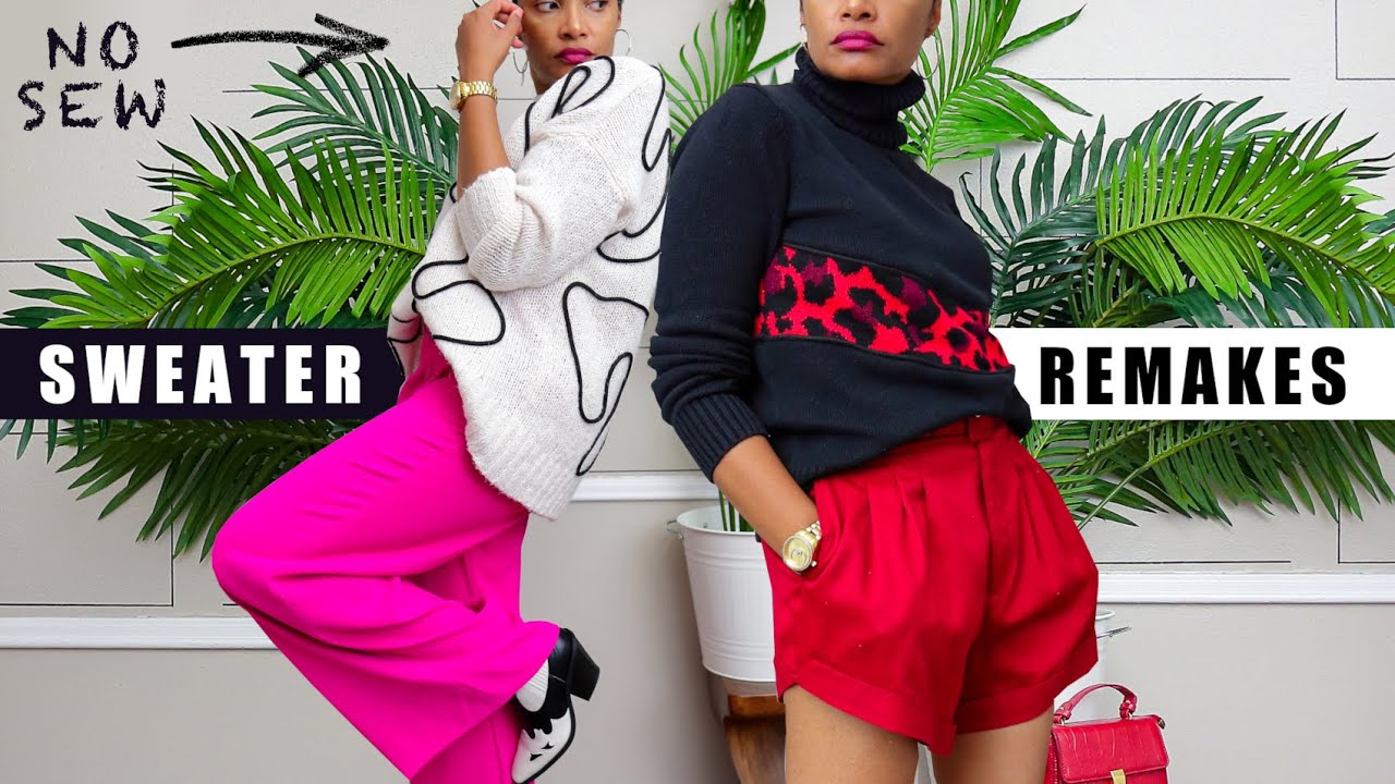 2 WaysTo Upcycle Sweaters! | 80s Aesthetic
