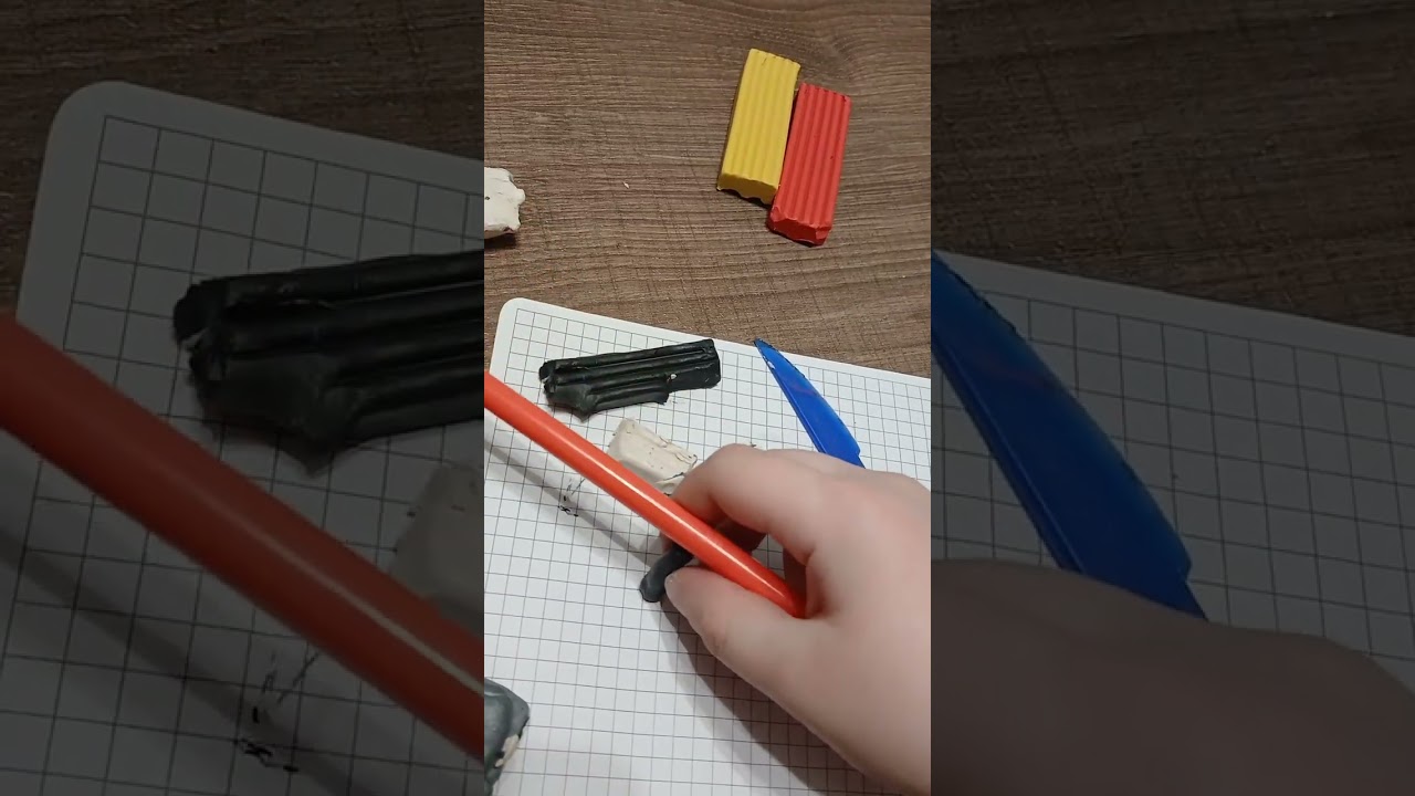 Делаю из пластилина немецкий танк.