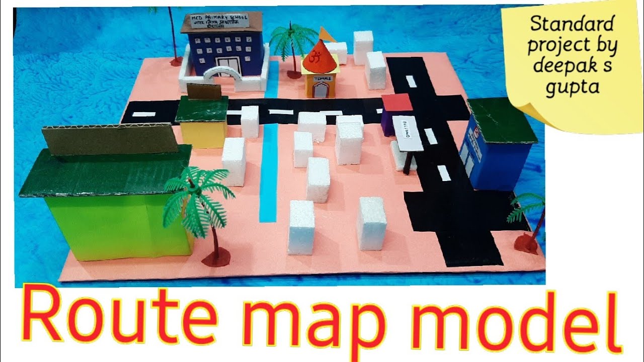 route map 3d model #schoolprojectwork #routemap #routemapmodel #innovativeproject #route #school