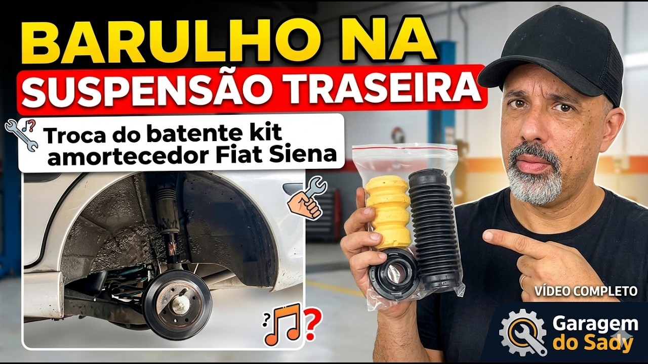 Barulho Suspensão - Troca do Batente do Kit Amortecedor Traseiro - Fiat Siena HLX 1.8