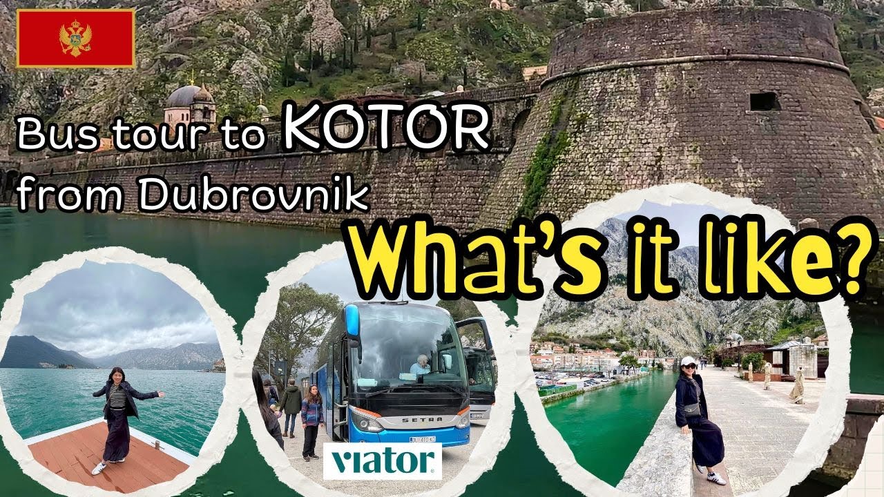 Day trip to Kotor from Dubrovnik. Bus tour booked through Viator. Visit Perast