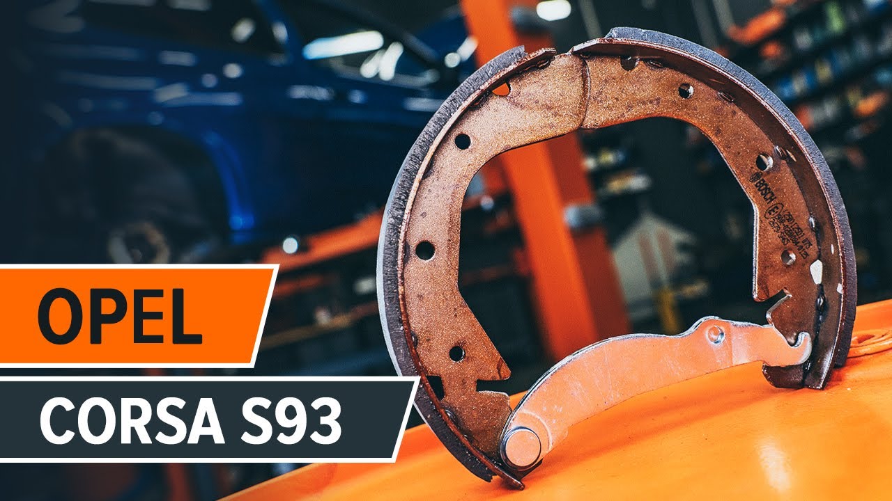 How to change rear brake shoes on OPEL CORSA S93 [TUTORIAL AUTODOC]